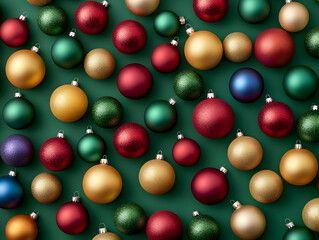 Festive Christmas Ornament Background Illustration