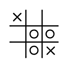 tic tac toe grid icon, tic tac toe grid line art - simple line art of tic tac toe grid, perfect for tic tac toe grid logos and icons and themed design 