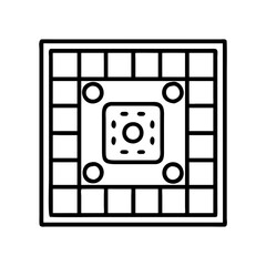 vintage board game icon, vintage board game line art - simple line art of vintage board game, perfect for vintage board game logos and icons and themed design 
