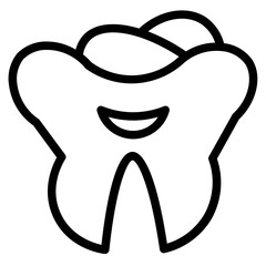 Teeth Medical Smile Line Icon