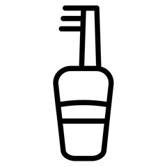 Electric Toothbrush Tool Line Icon