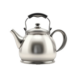 Fototapeta premium Modern Stainless Steel Teapot Design with Transparent Background