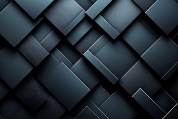 Fototapeta premium Abstract Dark Blue Geometric Pattern Background
