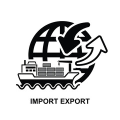 Import export icon isolated on background vector illustration.