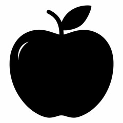 Modern Black Apple Outline Vector