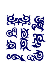 Details of oriental ornaments, vector