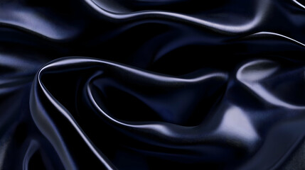 Fototapeta premium Dark Blue Silk Drape 3D Render