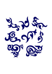 Details of oriental ornaments, vector