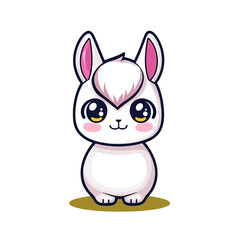 Cute cartoon bunny character digital art whimsical style bright colors playful vibe adorable design for kids