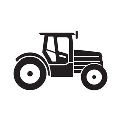 tractor silhouette vector icon illustration