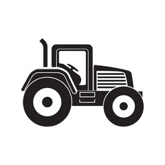 tractor silhouette vector icon illustration
