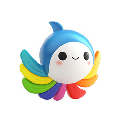 Fototapeta premium Colorful octopus toy playing joyfully home cute product image bright environment close-up view fun concept