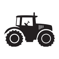 tractor silhouette vector icon illustration