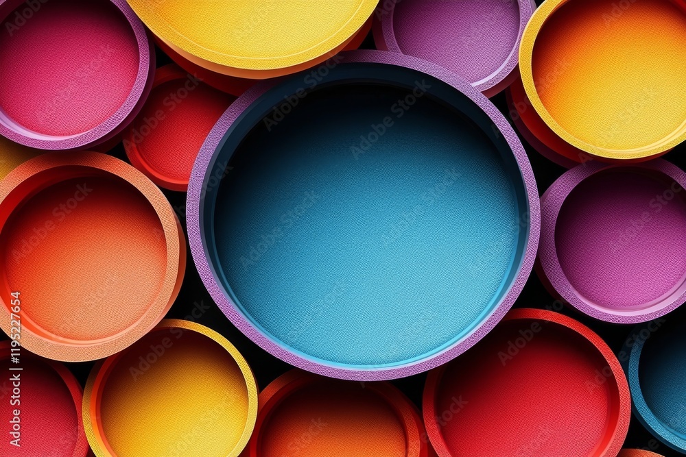 Poster abstract colorful circles background texture design