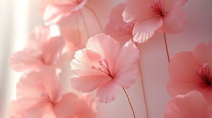 simple minimalistic solid soft pink color background for an instagram post, slight patterns and soft lighting, flower pettals