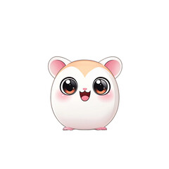 Obraz premium Cute cartoon hamster character digital art fun environment whimsical style adorable expression for kids