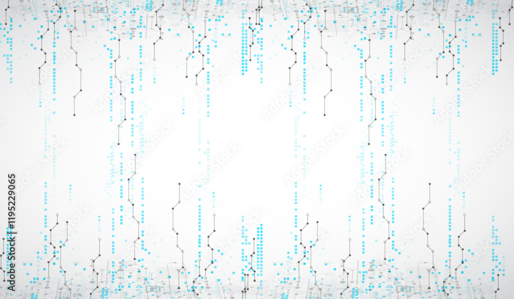 Aufkleber abstract technology concept. circuit board, high computer color background. vector illustration.