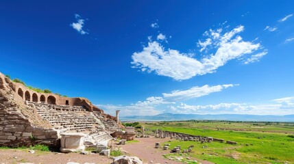 Fototapeta premium Ancient Ruins under a Sunny Sky