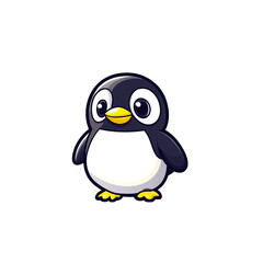 Obraz premium Cute cartoon penguin character illustration digital art fun environment playful design colorful style
