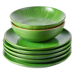 stack of plates isolated on white