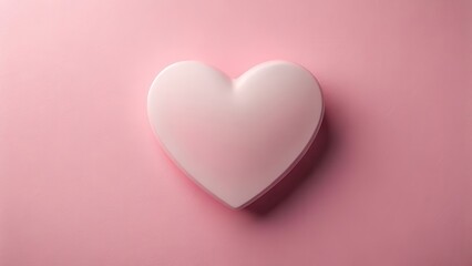 Obraz premium Simple, isolated heart shape on a soft pink background, with clean lines and subtle texture , pink, paper, pink