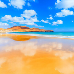 Golden Beach Landscape Photo