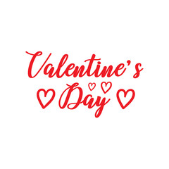 Valentine’s Day typography text on plain white transparent isolated background for card, shirt, hoodie, sweatshirt, apparel, tag, mug, icon, poster or badge