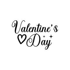 Valentine’s Day typography text on plain white transparent isolated background for card, shirt, hoodie, sweatshirt, apparel, tag, mug, icon, poster or badge