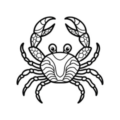 Discover an intricate crab zentangle art illustration, isolated on a white background. Perfect for creative projects, tattoos, decor, and more, this detailed vector design exudes elegance and style.