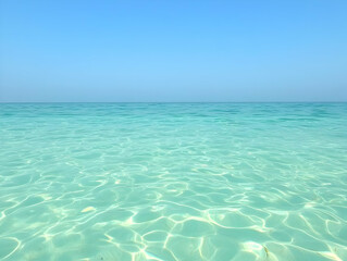 Serene Teal Ocean Background