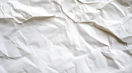 Obraz premium Crinkled White Paper Texture for Background Design and Collage