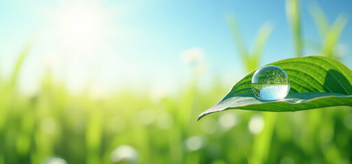a drop of dew on a leaf