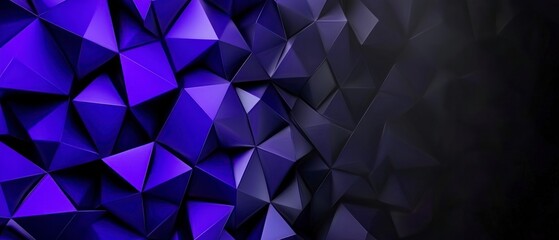 Obraz premium Abstract 3D Dark Purple Metallic Triangular Background