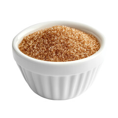 A Close-Up View of Light Brown Sugar in a Small White Bowl, Perfect for Baking and Sweetening Recipes