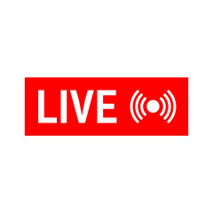 Live icon on transparent background