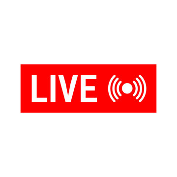 Live icon on transparent background