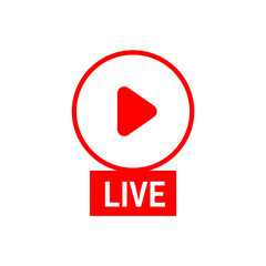 Live icon on transparent background