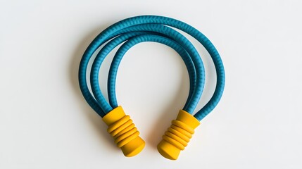 Naklejka premium Teal blue and yellow cord necklace design
