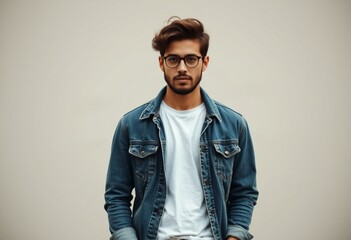 Fototapeta premium Hipster portrait with relaxed expression