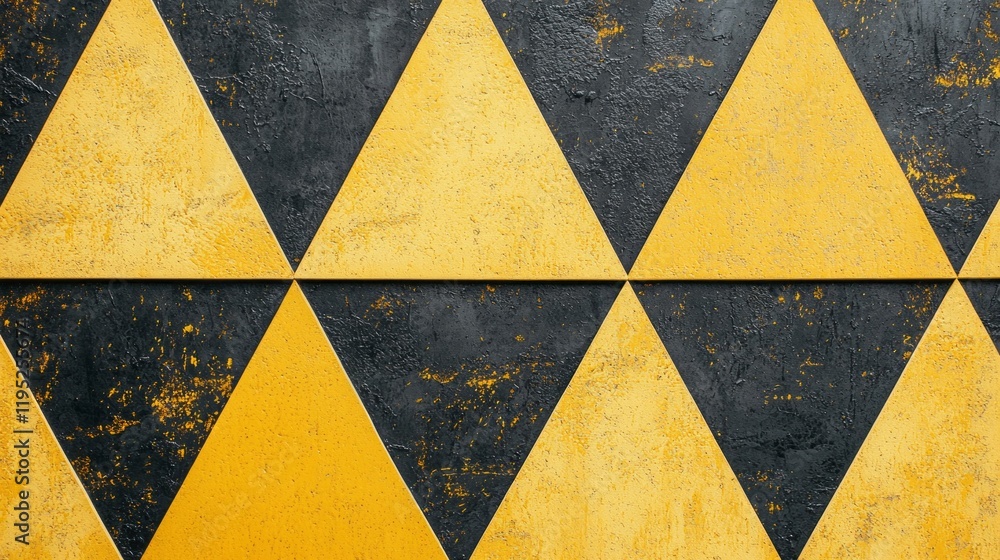 Poster a striking arrangement of bold triangles in butter yellow and deep black captures attention with its