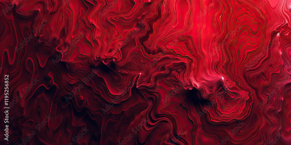Poster abstract red swirl pattern