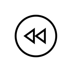 Backward button on transparent background