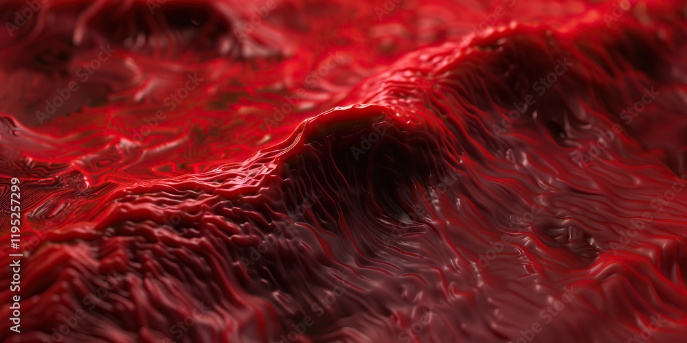 Aufkleber abstract red textured surface with undulating forms