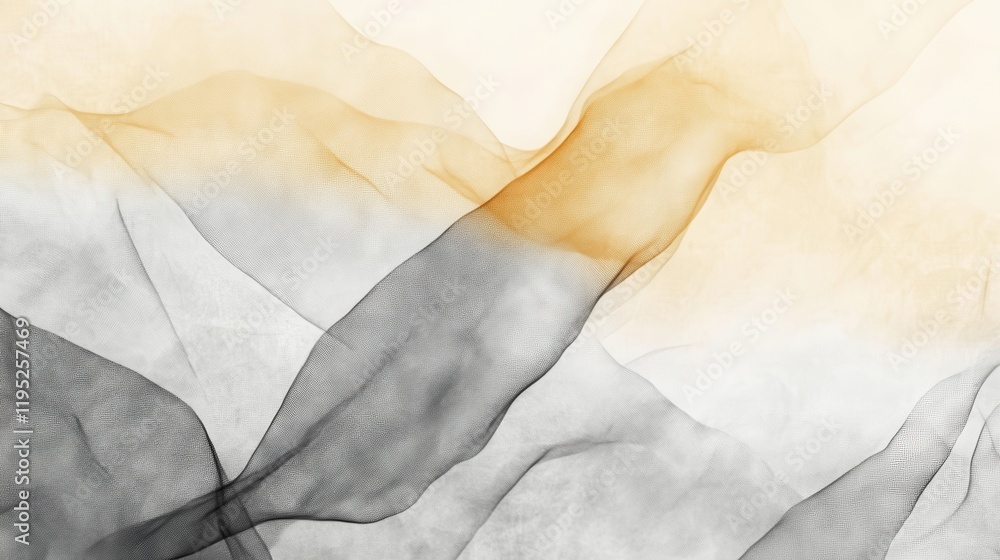 Poster Pastel amber and gray minimalist pencil strokes create a soft blending backdrop for artistic expression and design