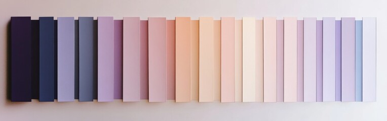 Fototapeta premium Elegant gradient palette transitioning from pastel amber to muted lavender in a serene arrangement