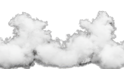 Realistic white clouds on a Transparent background creating a dramatic atmosphere for design, digital art, or creative projects with a surreal touch