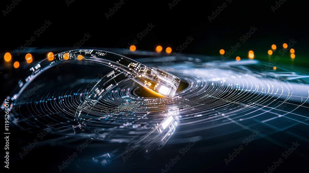 Aufkleber abstract data network futuristic technology background