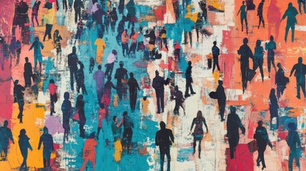 People on Street. Generative AI