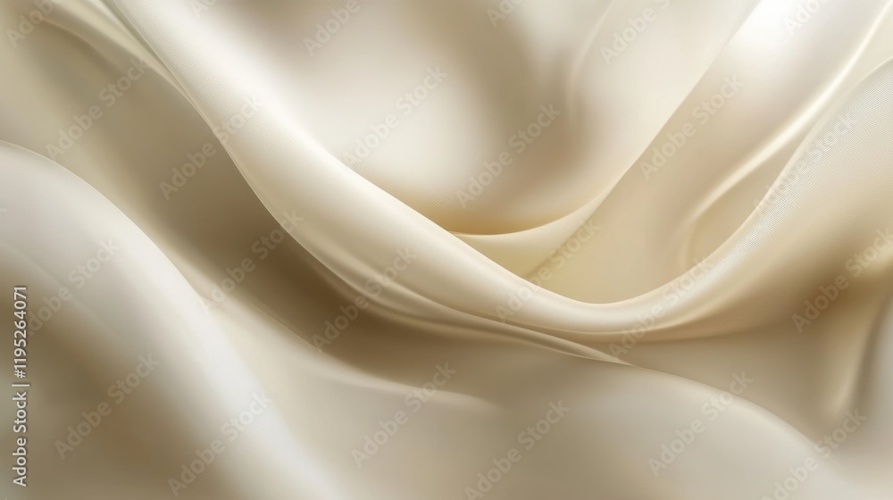 Poster soft gray-beige fabric draping gently for an elegant and understated aesthetic in modern design proj