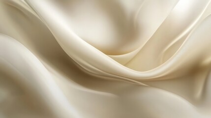 Fototapeta premium Soft gray-beige fabric draping gently for an elegant and understated aesthetic in modern design projects